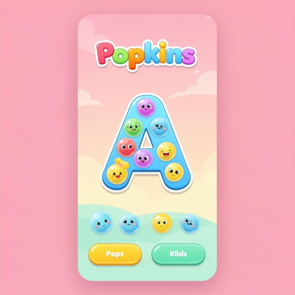 Popkins letters game screenshot